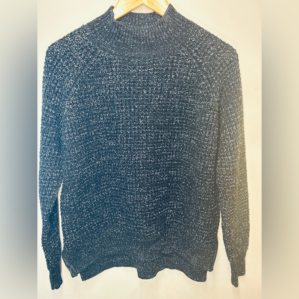 Roots Canada Black & White Marled Knit Sweater | Size XS